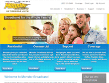 Tablet Screenshot of monsterbroadband.com